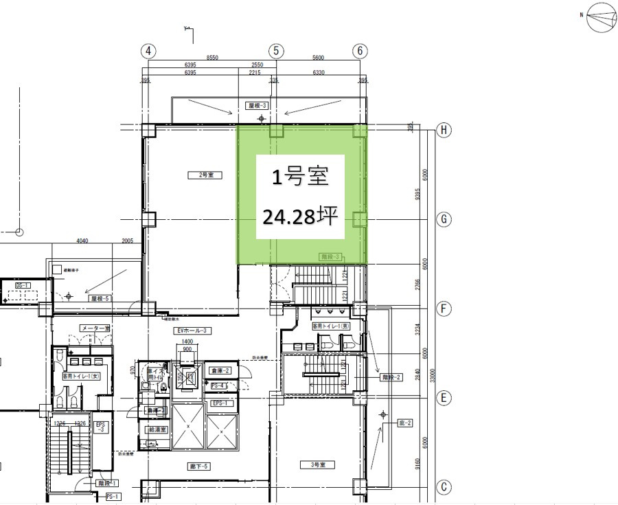 北大通4丁目ビルの区画図