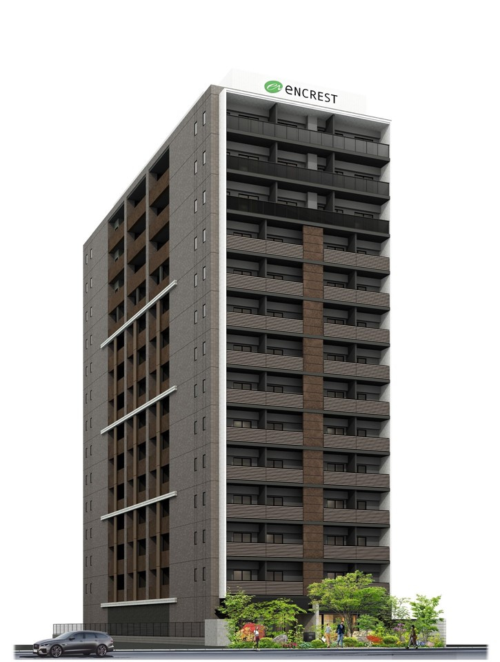 エンクレスト天神南PUREの外観|落ち着いた雰囲気の外観です