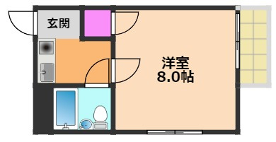 ハイツオーキタ津之江の間取り