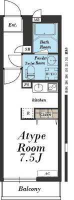 川口市大字里のアパートの間取り