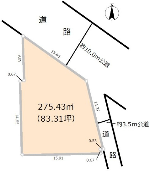 東松山市大字下唐子字植廻　土地の土地図