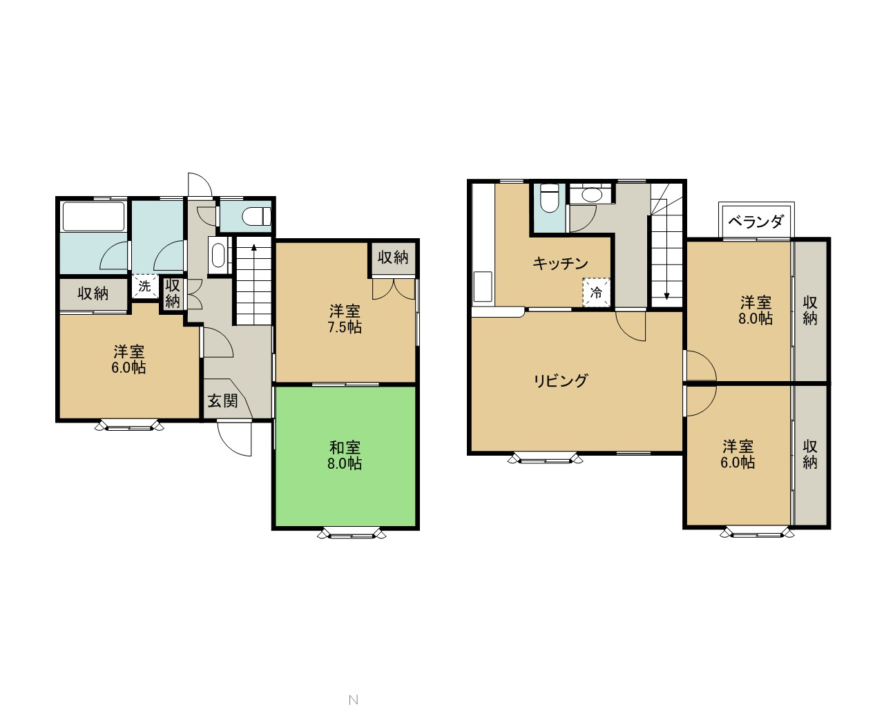 立川町６丁目650-2借家の間取り