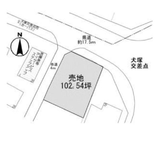 売地　小山市犬塚の土地図