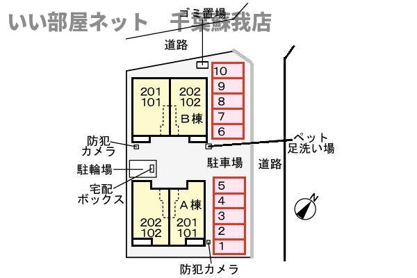 オークレールＢの駐車場