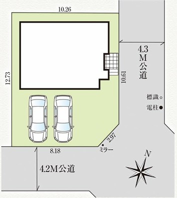 新座市片山1丁目　新築一戸建　西武池袋線　ひばりが丘の区画図