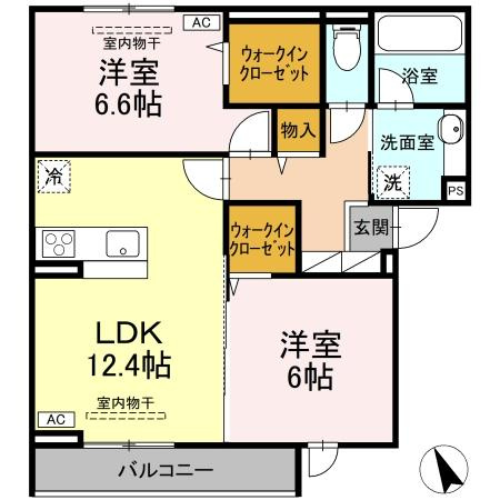 CREST高松の間取り