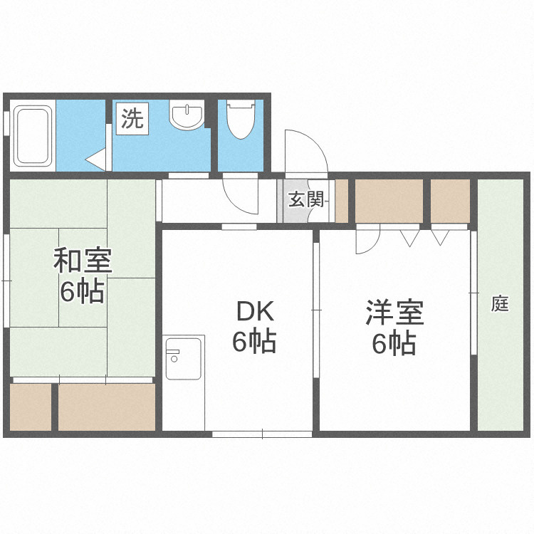 筑紫野市上古賀４丁目のアパートの間取り