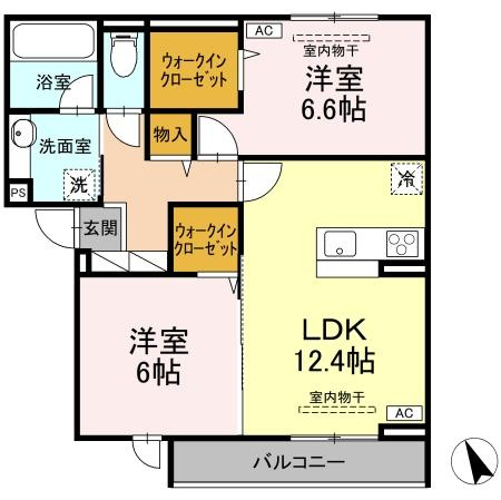 CREST高松の間取り