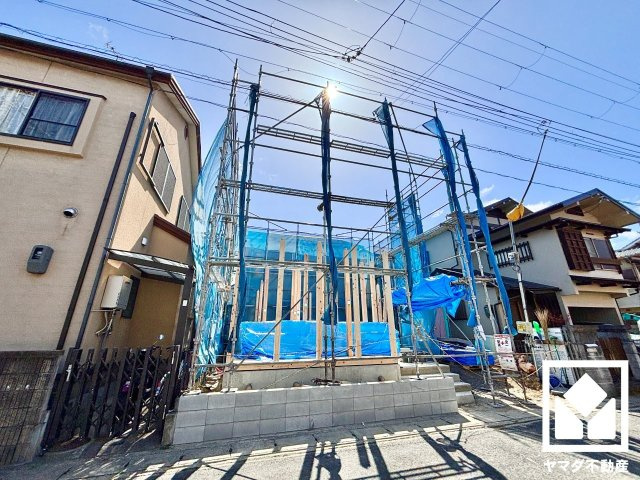 八幡市川口東扇　A号棟の外観|3月14日　現地写真更新