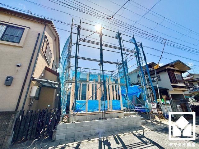八幡市川口東扇　A号棟の外観|3月14日　現地写真更新