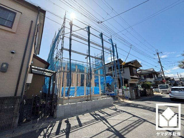 八幡市川口東扇　A号棟の外観|3月14日　現地写真更新