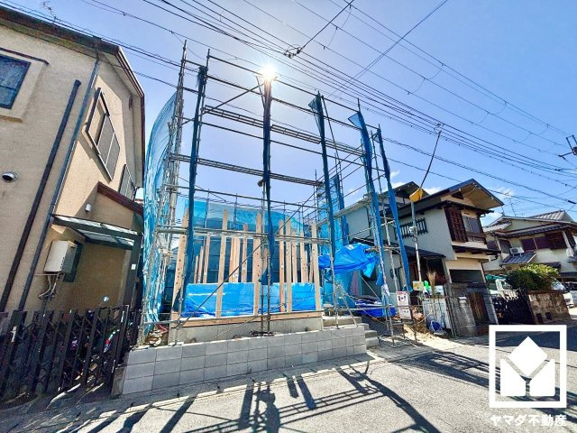 八幡市川口東扇　A号棟の外観|3月14日　現地写真更新