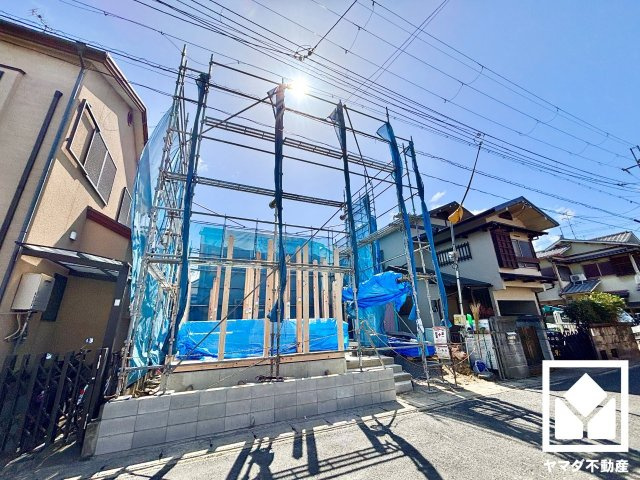 八幡市川口東扇　A号棟の外観|3月14日　現地写真更新