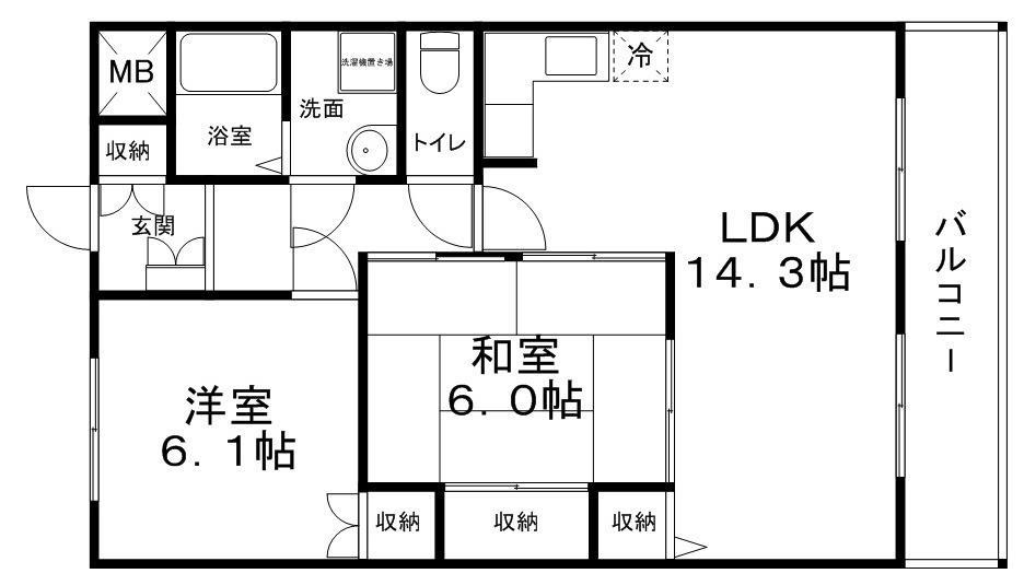 ハイツメロディの間取り
