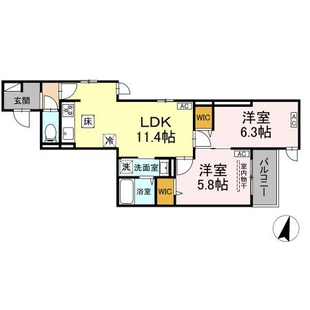 D Paina 木月住吉町の間取り