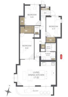 【間取り】ニューウェルテラス金沢八景Ｂ棟 