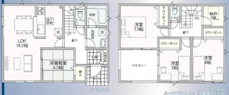 【間取り】 | 【新築戸建て】秋田市土崎港北第6