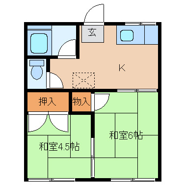 わたらせコーポＡの間取り