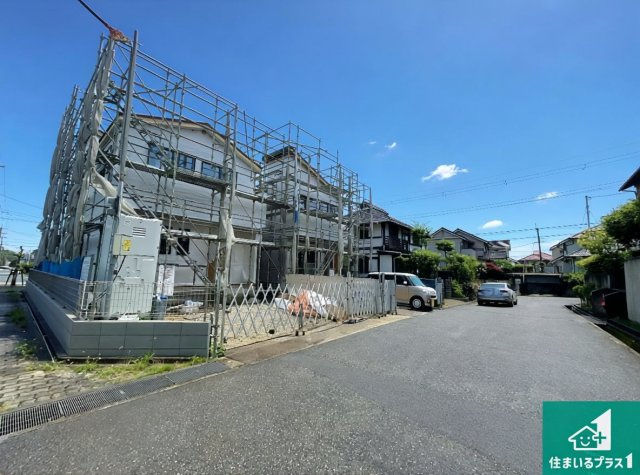 神戸市北区鹿の子台北町　新築一戸建ての前面道路含む現地写真|周辺は落ち着いた街並みの住宅地！子育てがしやすい住環境です！まだ未完成ですが、現地でしかわからない事もございます。是非一度ご覧ください。