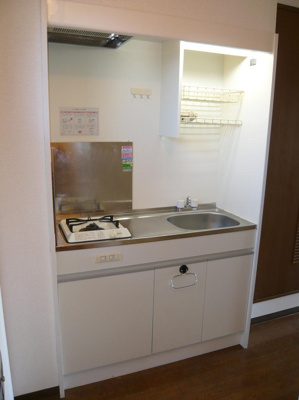 【キッチン】 | サンハイツ | 都市ガスタイプ・1口ガスコンロ付。