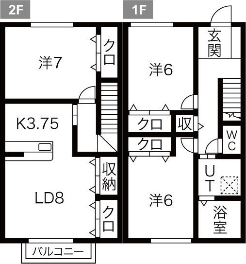 花巻ステーションアベニューF棟の間取り