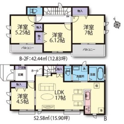 【間取り】 | 藤沢市大庭 新築戸建 全3棟