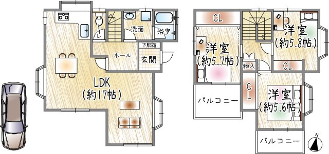 五月ケ丘の間取り