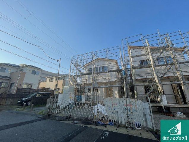 神戸市北区鹿の子台北町　新築一戸建ての外観|現在の進捗状況です！順調に作業進行中、完成が待ち遠しいです！詳細の間取り等、お気軽にお問い合わせください！