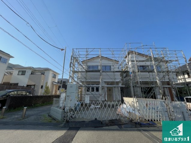 神戸市北区鹿の子台北町　新築一戸建ての外観|現在の進捗状況です！順調に作業進行中、完成が待ち遠しいです！詳細の間取り等、お気軽にお問い合わせください！