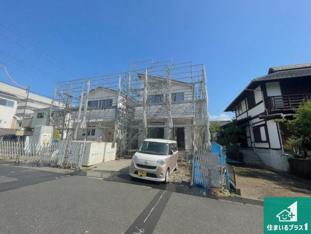 神戸市北区鹿の子台北町　新築一戸建ての外観|現在の進捗状況です！順調に作業進行中、完成が待ち遠しいです！詳細の間取り等、お気軽にお問い合わせください！