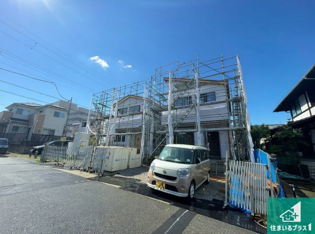 神戸市北区鹿の子台北町　新築一戸建ての外観|現在の進捗状況です！順調に作業進行中、完成が待ち遠しいです！詳細の間取り等、お気軽にお問い合わせください！