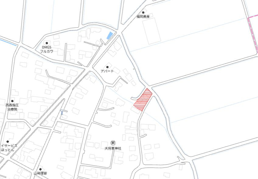 都城市高木町の売地の土地図