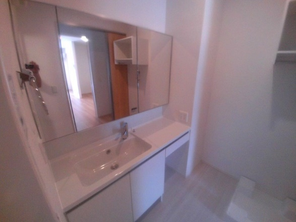 高津橋D-roomの洗面所