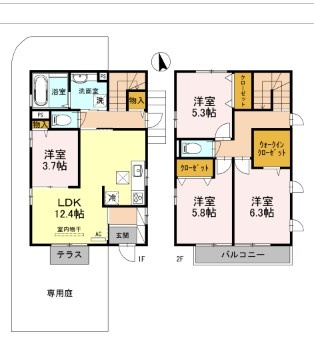 高津橋D-roomの間取り
