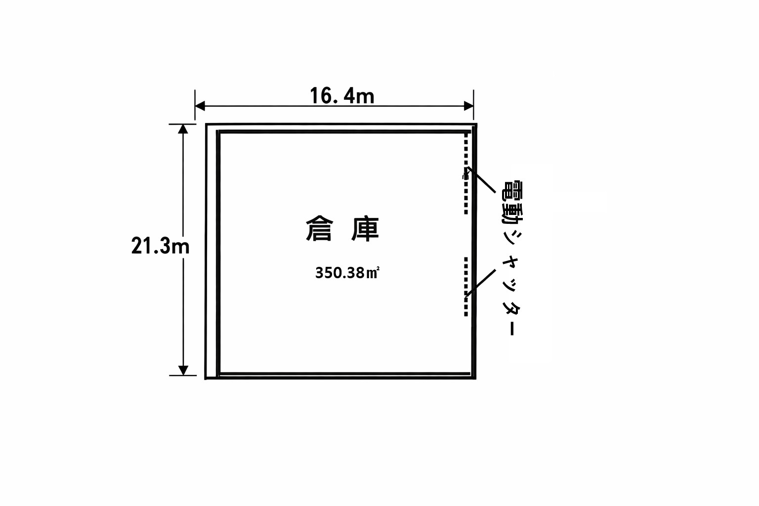 八尾市上尾町5丁目貸倉庫の間取り