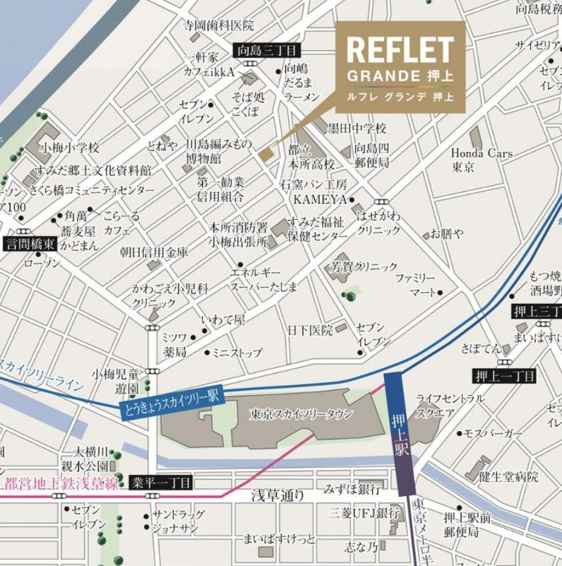ルフレグランデ押上の地図