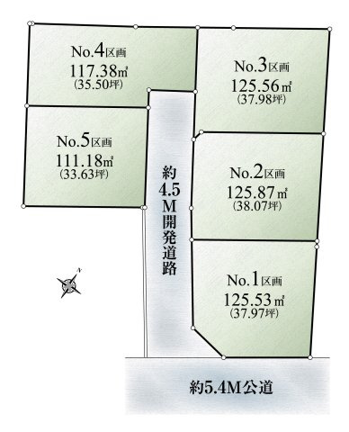杉並区荻窪2丁目 全5区画 1号地　の参考プラン|土地価格： 1億5480万円プラン建物価格： 3190万円プラン間取り： 3LDK土地面積： 125.53m2プラン建物面積： 122.03m2