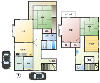 【間取り】 | 牡丹山3　中古戸建