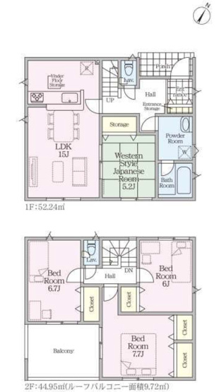 【区画図】 | 加須市北下新井　CRADLE GARDEN　新築戸建　全4棟　2号棟