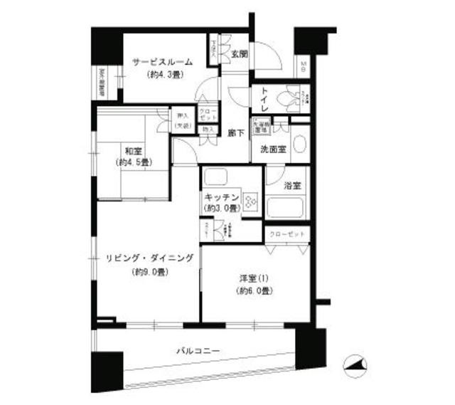 パークキューブ浅草田原町の間取り