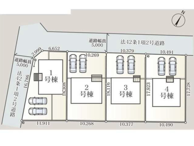 【区画図】 | 加須市北下新井　CRADLE GARDEN　新築戸建　全4棟　3号棟