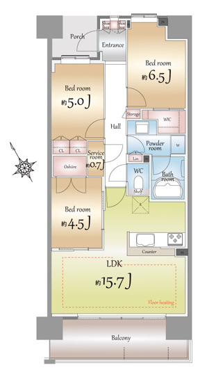 【間取り】 | シティテラス昭島