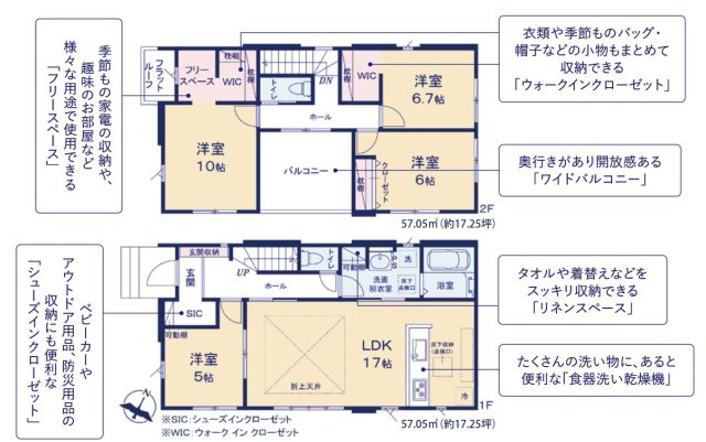 水戸市住吉町5期　新築戸建の間取り