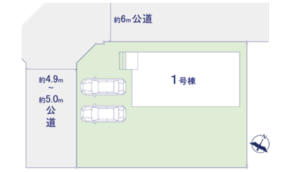 水戸市住吉町5期　新築戸建の区画図