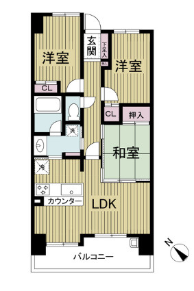 【間取り】 | レジディア都島Ⅱ