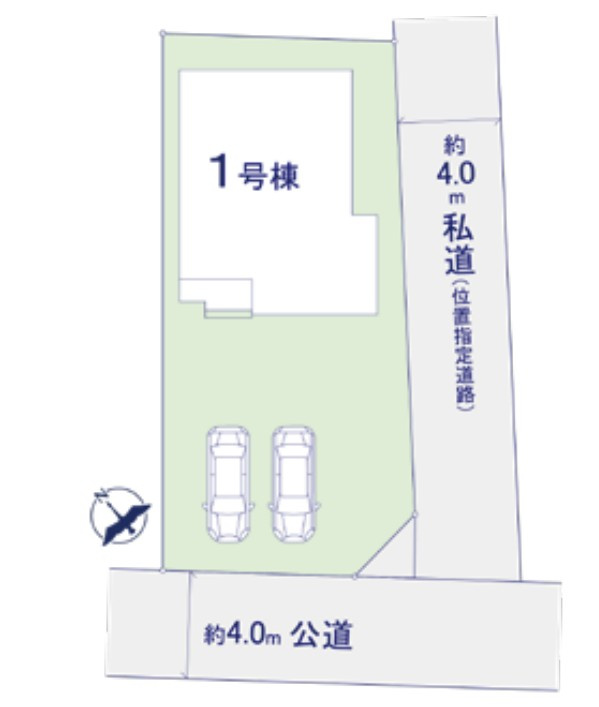 水戸市渡里町4期　新築戸建の区画図