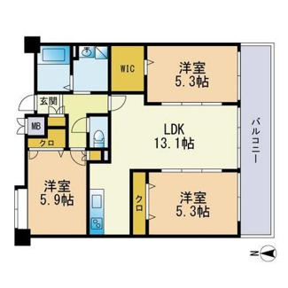 【間取り】 | エスティメゾン博多東 | 間取図