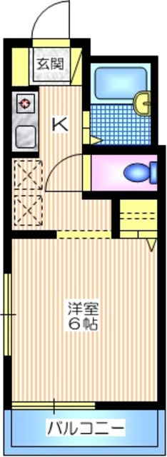 ハイツ飯田の間取り|２Ｆ角部屋２面採光　南西向き日当り良好