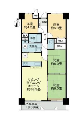 ライオンズマンション千代田弐番館の間取り