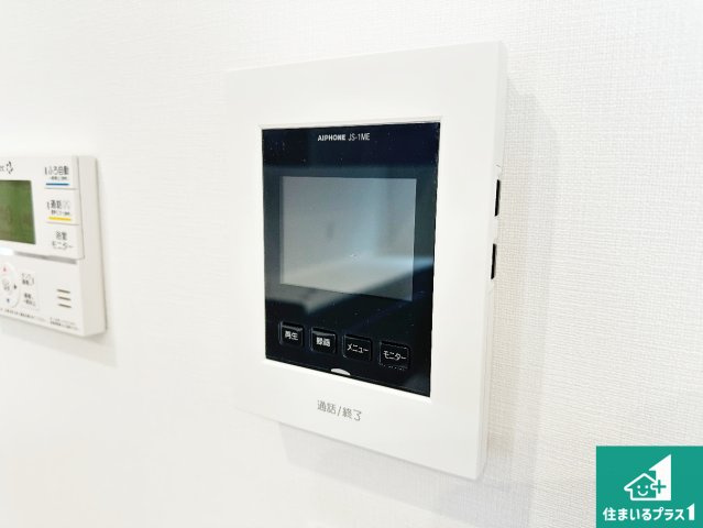 桜井市西之宮　新築一戸建ての防犯設備|カラーモニターインターホン！声だけでなく来訪者の姿や顔がモニターで確認できるので、小さなお子様がいらっしゃるご家庭でも安心できます！